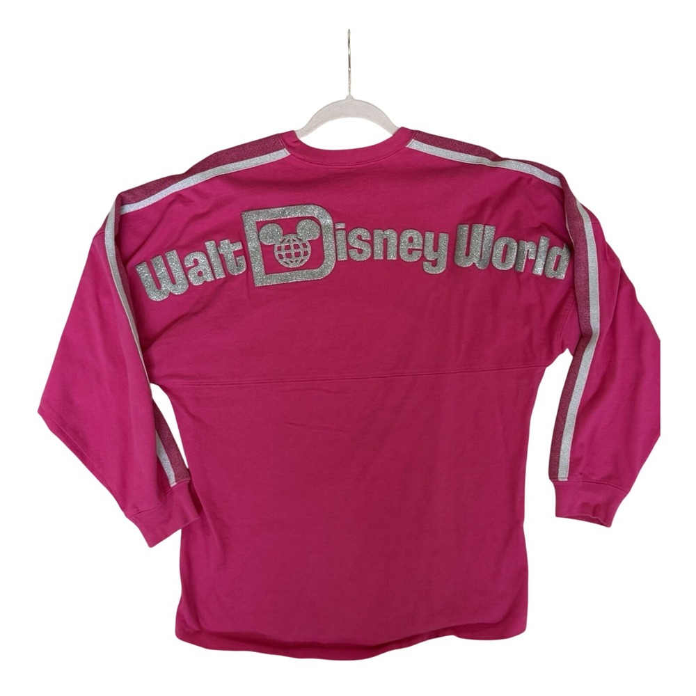 Disney Parks Walt Disney World‎ Spirit Jersey Pink Silver Glitter Size Small
